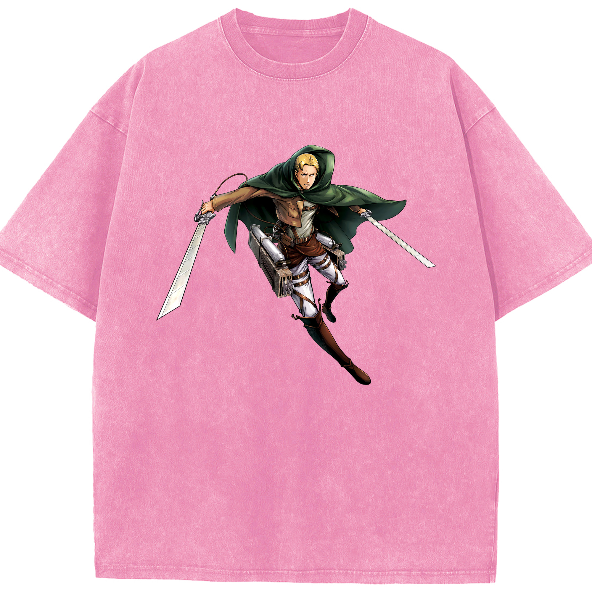 （画像用） 進撃の巨人 Attack on Titan 綿100% ヴィンテージ風 半袖Tシャツ（フロントプリント）